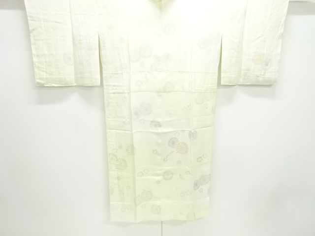 源氏車模様織出し単衣長襦袢